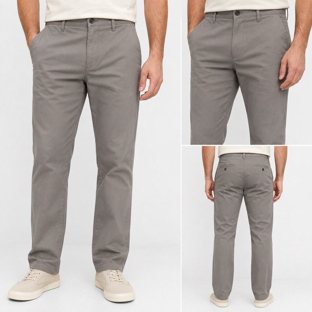 GAP Modern Straight Performance Chinos, True Black W32 L34 Pilot Grey